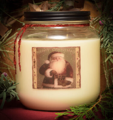 Herbal Star Jar Candle 64oz - Olde Santa Cinnamon