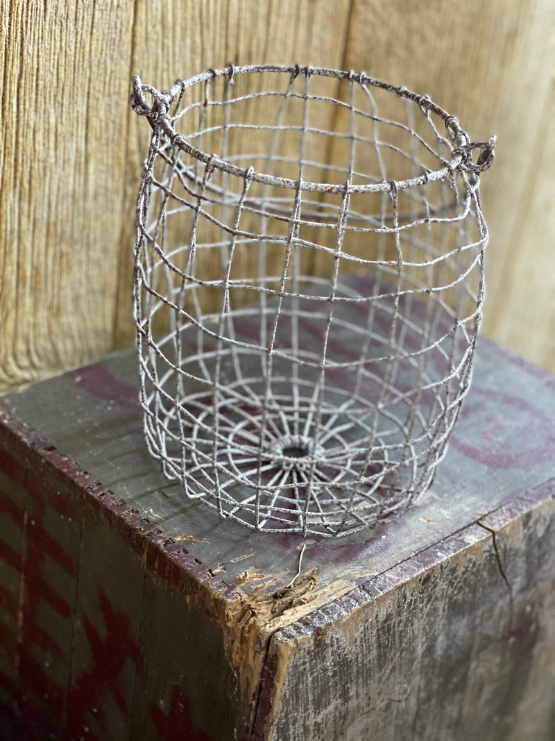Short Open Weave Wire Basket