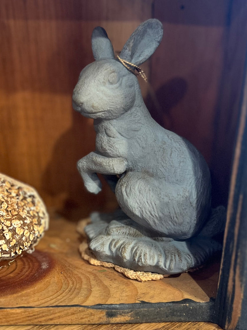 Grey Painted Ceramic Bunny