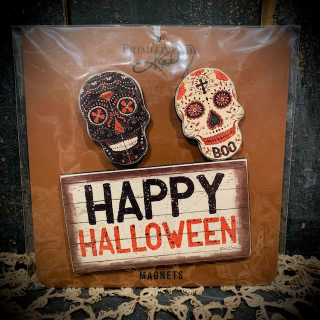 Happy Halloween Sugar Skull Magnets