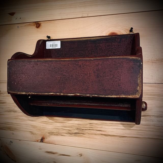 Wooden Burgundy Hanging Paper Towel Holder