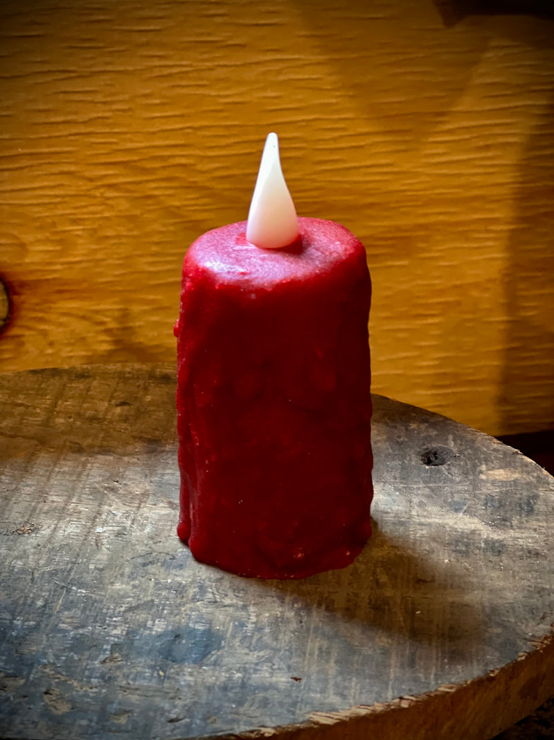 Delighted Home Hand Waxed LED Votive Red