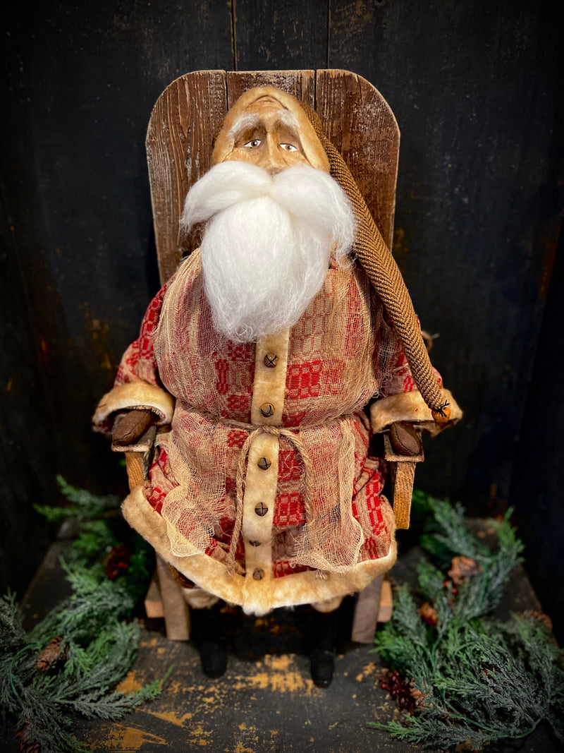Rugged Chic Santa in Chair
