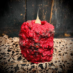 Grungy Chunky Crimson Candle