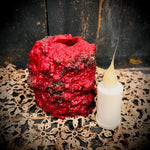 Grungy Chunky Crimson Candle