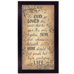 "For God So Loved" by Gail Eads, Framed Print, Black Frame