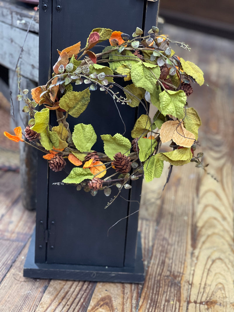 6.5" Autumn Glaze Mini Wreath