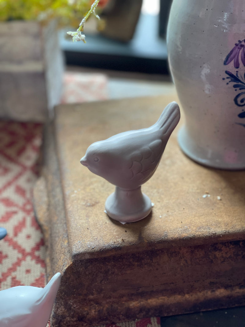 Steel Grey Ceramic Bird