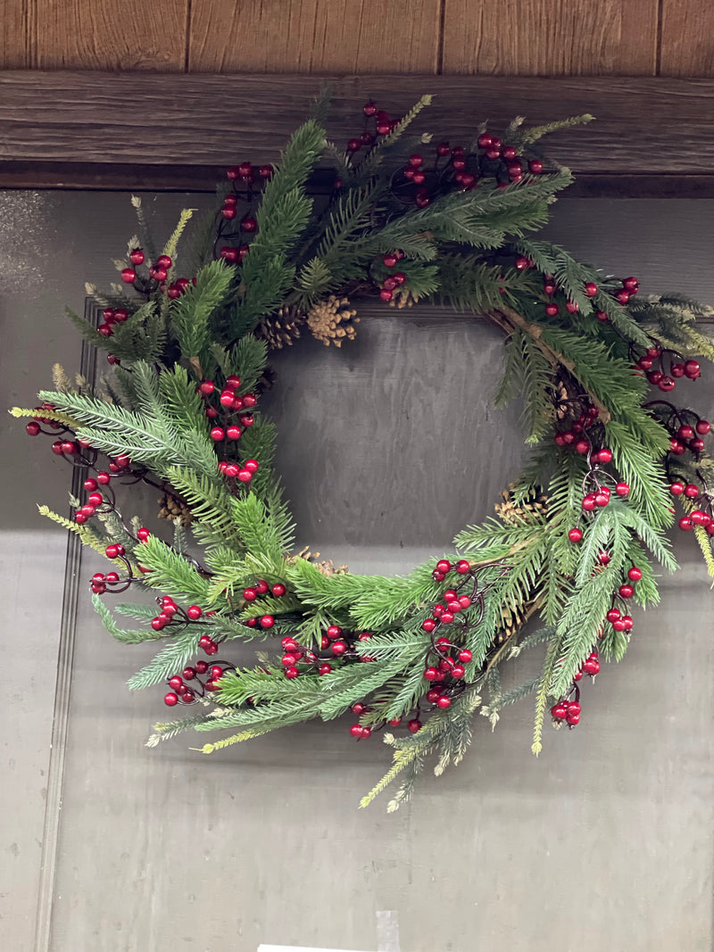 Jumbo Berry and Pine Wreath