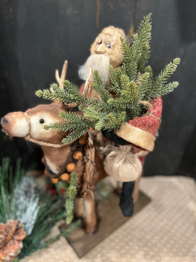 Primitive Santa & Reindeer