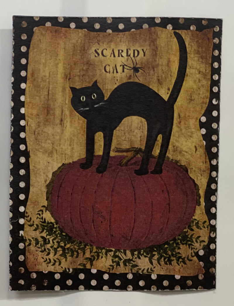 Black Cat On A Pumpkin Magnet