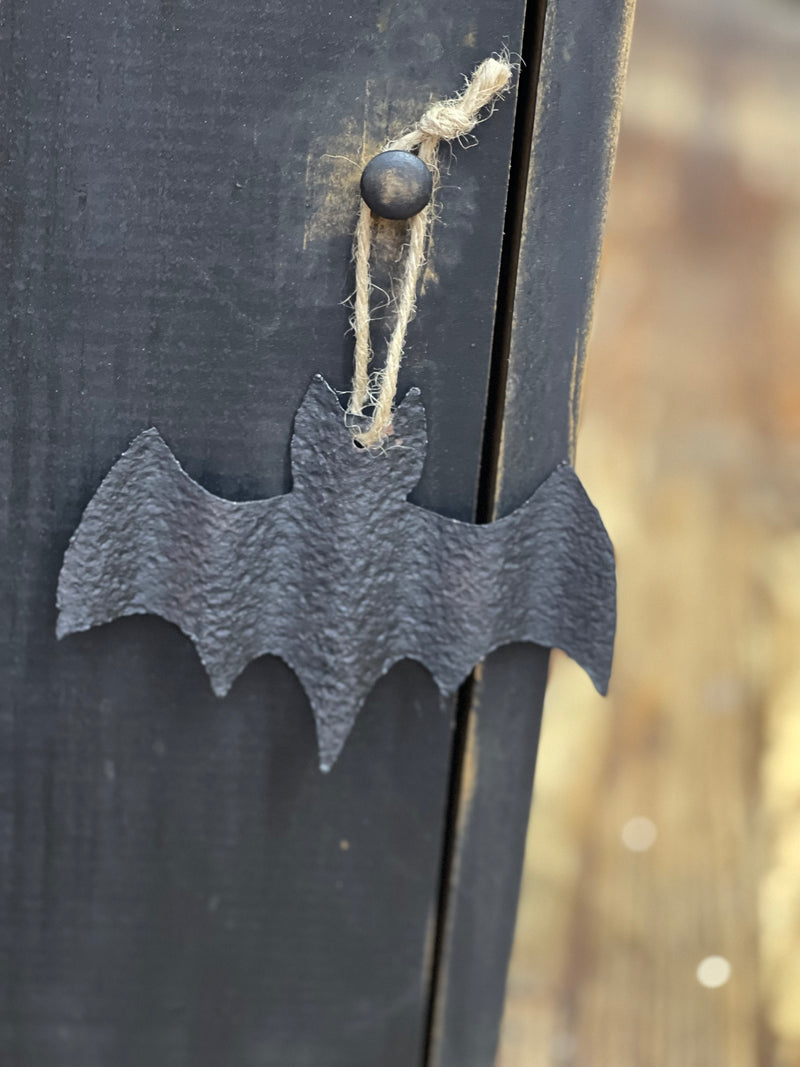 Tin Black Bat Ornament