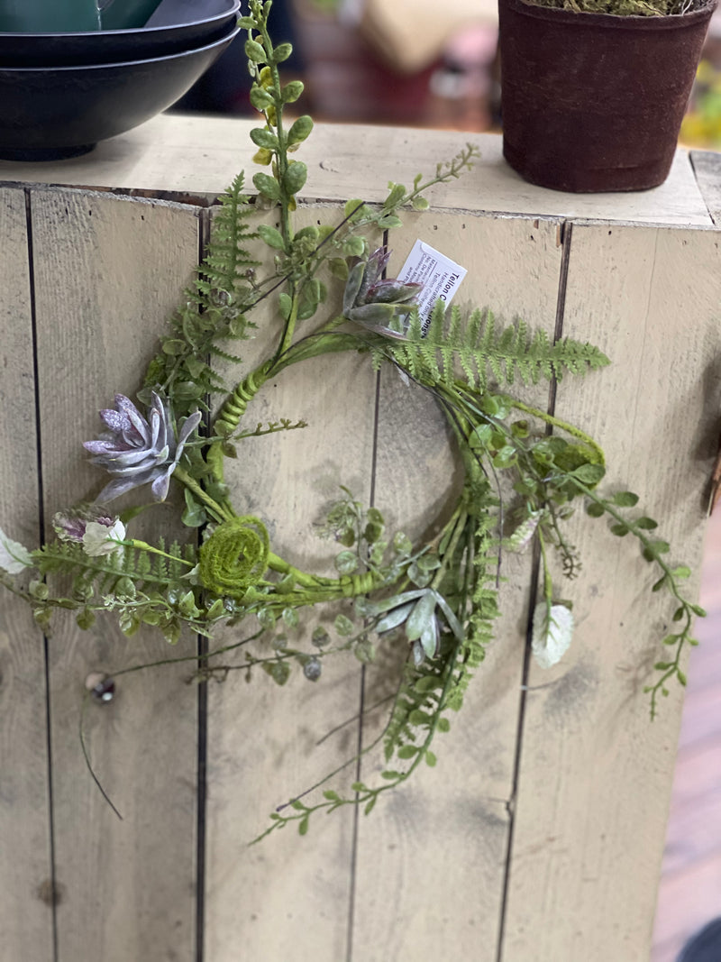 Fern & Succulent Candle Ring