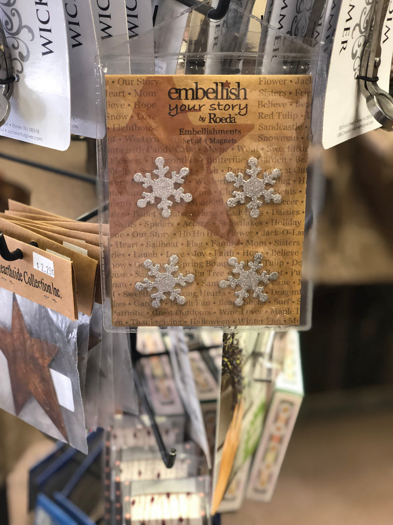 Embellish Your Story Snowflake Glitter Magnets