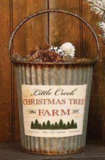 Little Creek Christmas Tree Farm Bucket 8.5"