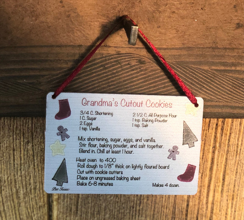 Grandma's Cutout Cookie Recipe Ornament