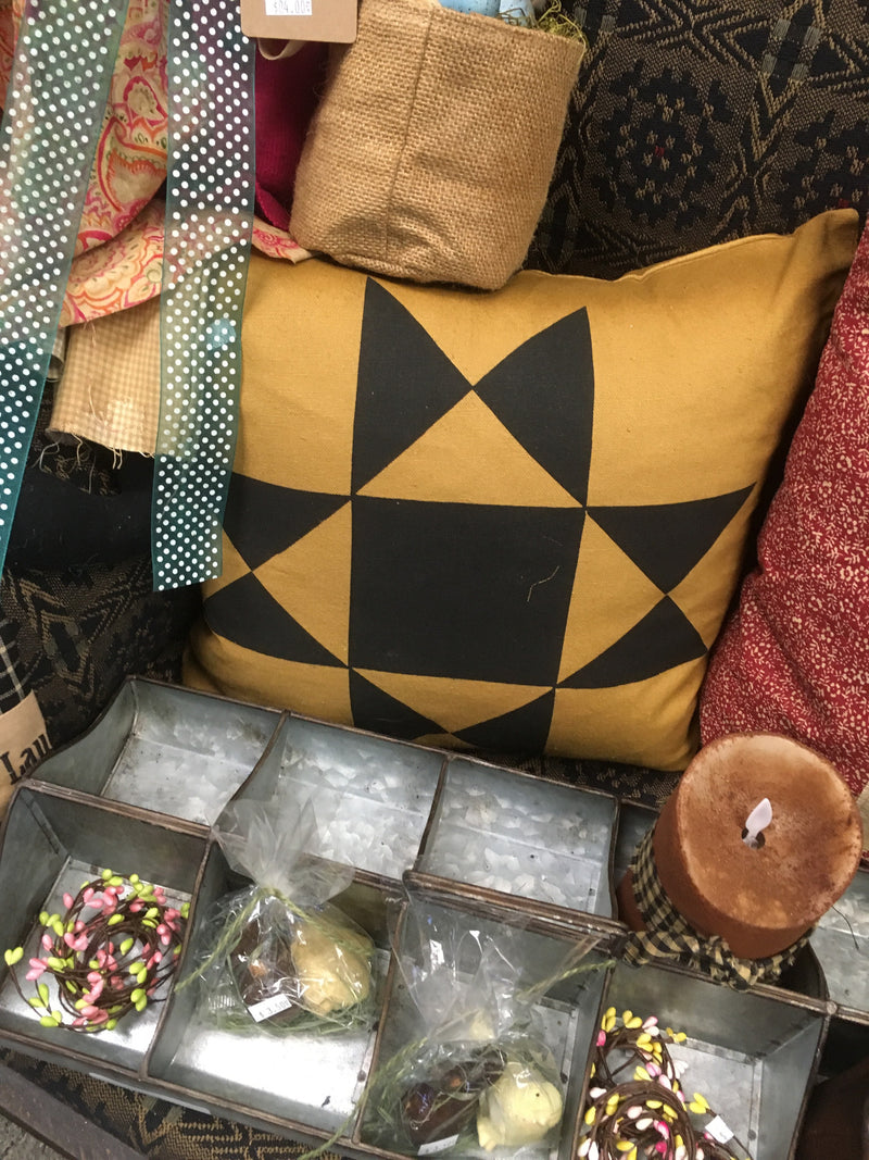 Mustard Square Pillow
