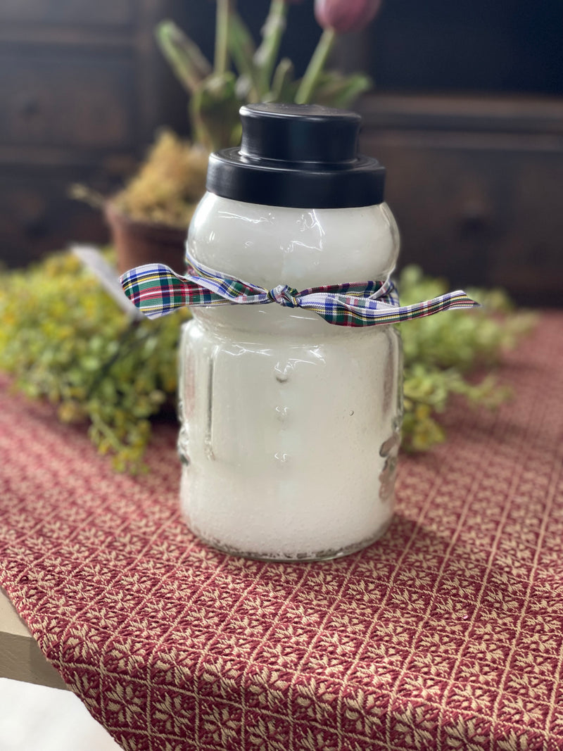 Snowman Jar Candle - Sugar Cookie